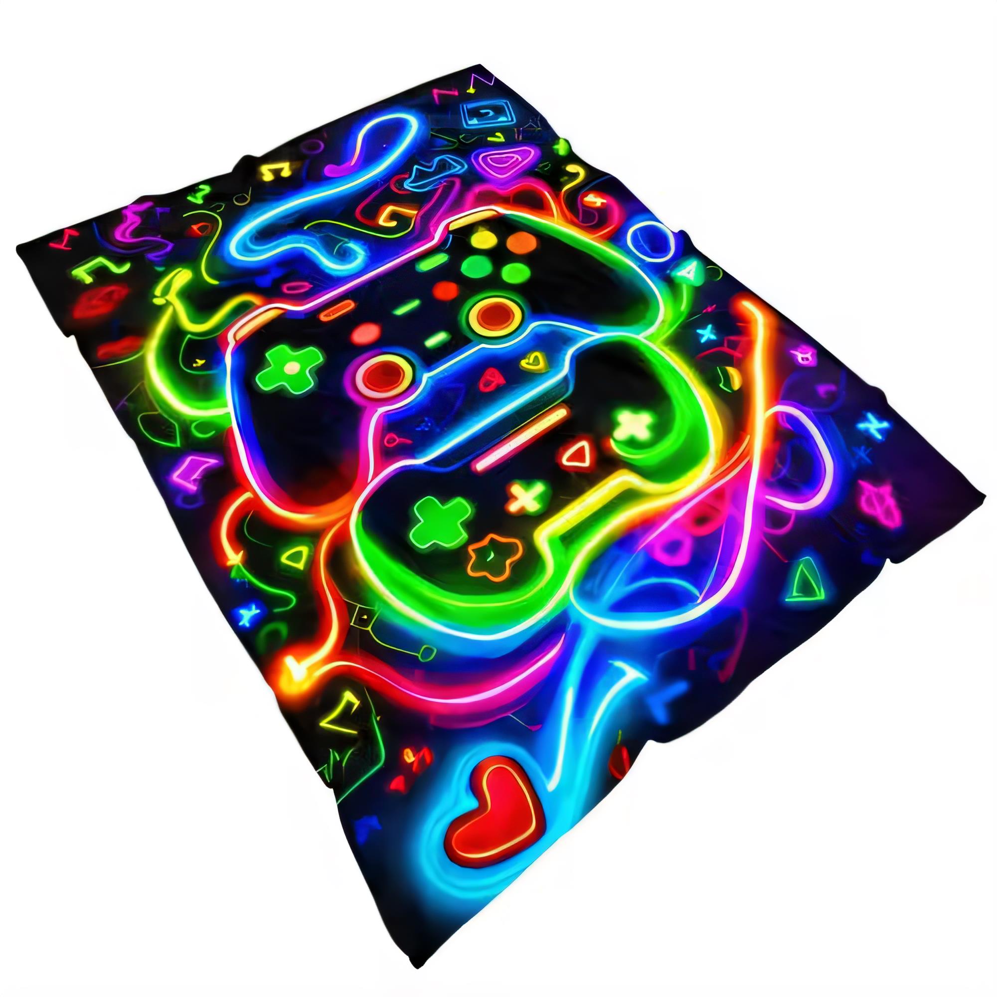 Background Retro Gaming - Coperta da gioco al neon vibrante,
