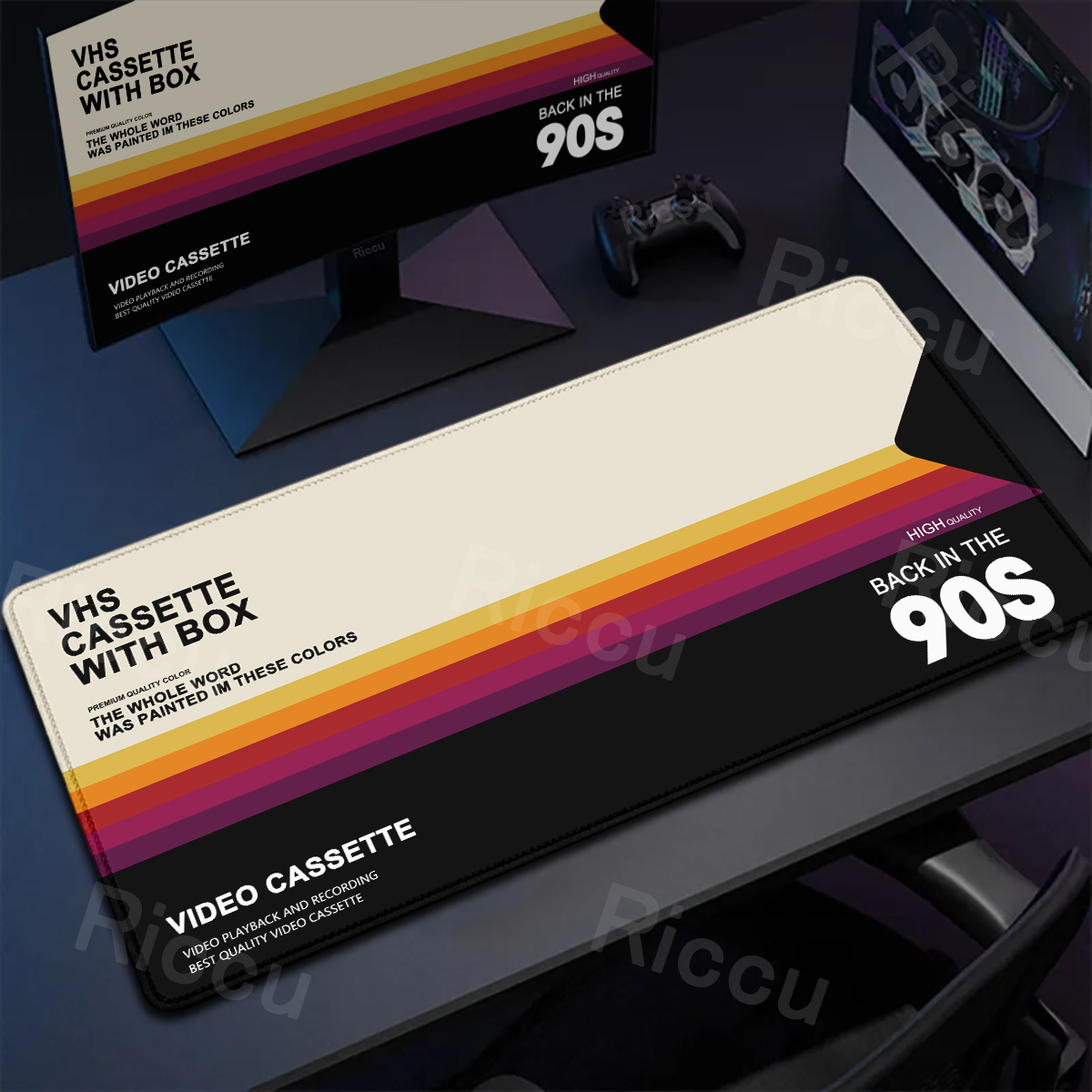 Mouse Gaming Retro - Tappetino per mouse stile VHS retrò