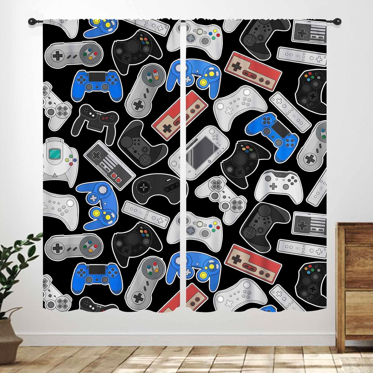 Background Retro Gaming - Tende con Motivo Controller Retrò –