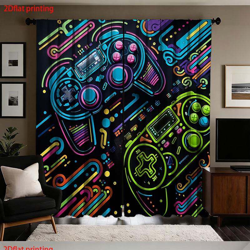 Background Retro Gaming - 2 Tende da Gaming Stile Neon