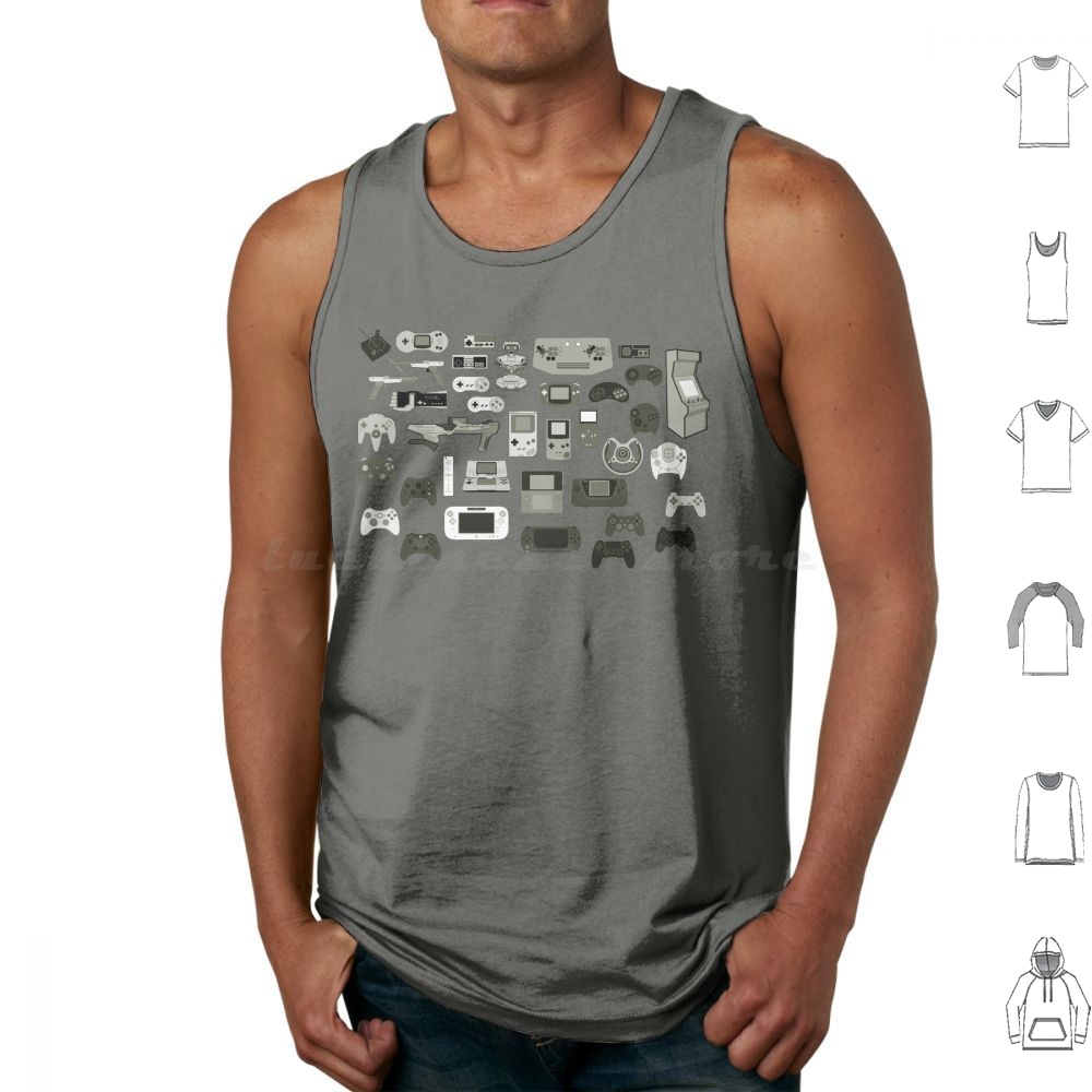 Retro Gaming Guy - Canotte autoreggenti Stampa Cotone Gaming Gamer