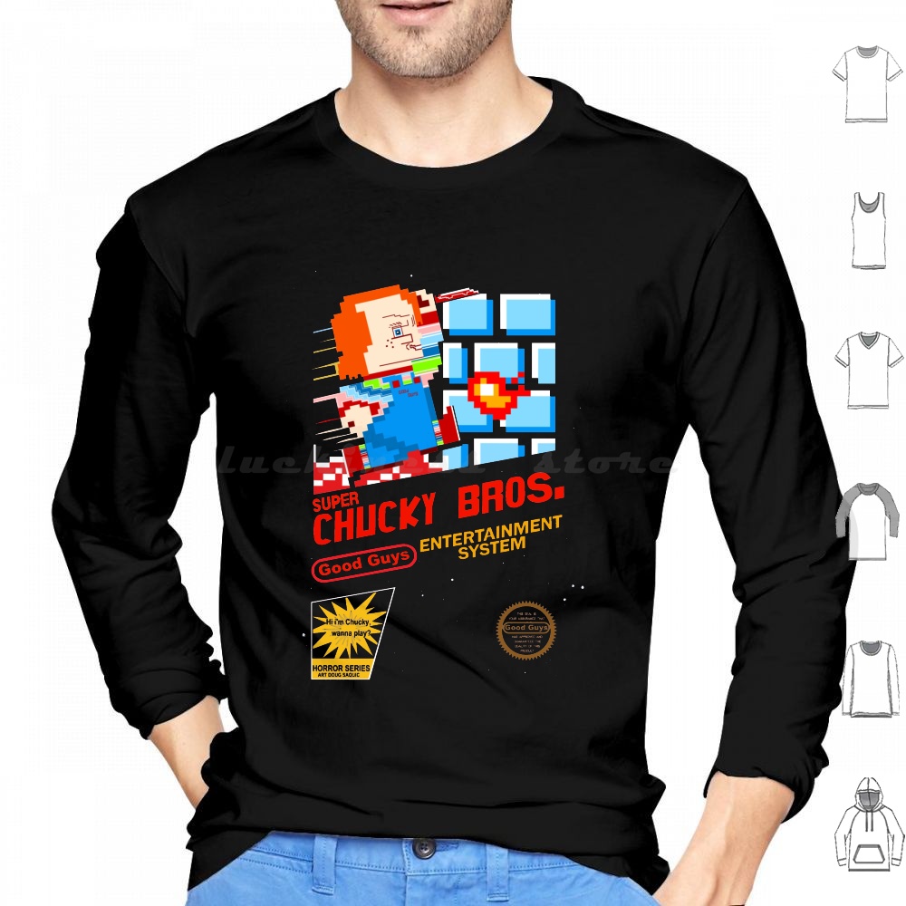 Retro Gaming Guy - Felpa con Cappuccio Super Chucky 1