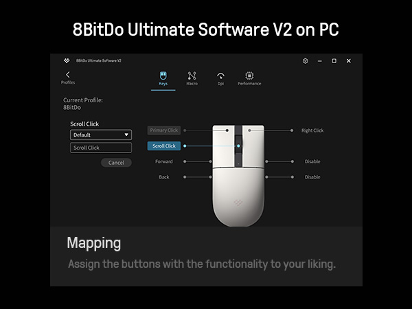 Mouse Gaming Retro - Mouse 8BitDo Retro R8 con Sensore