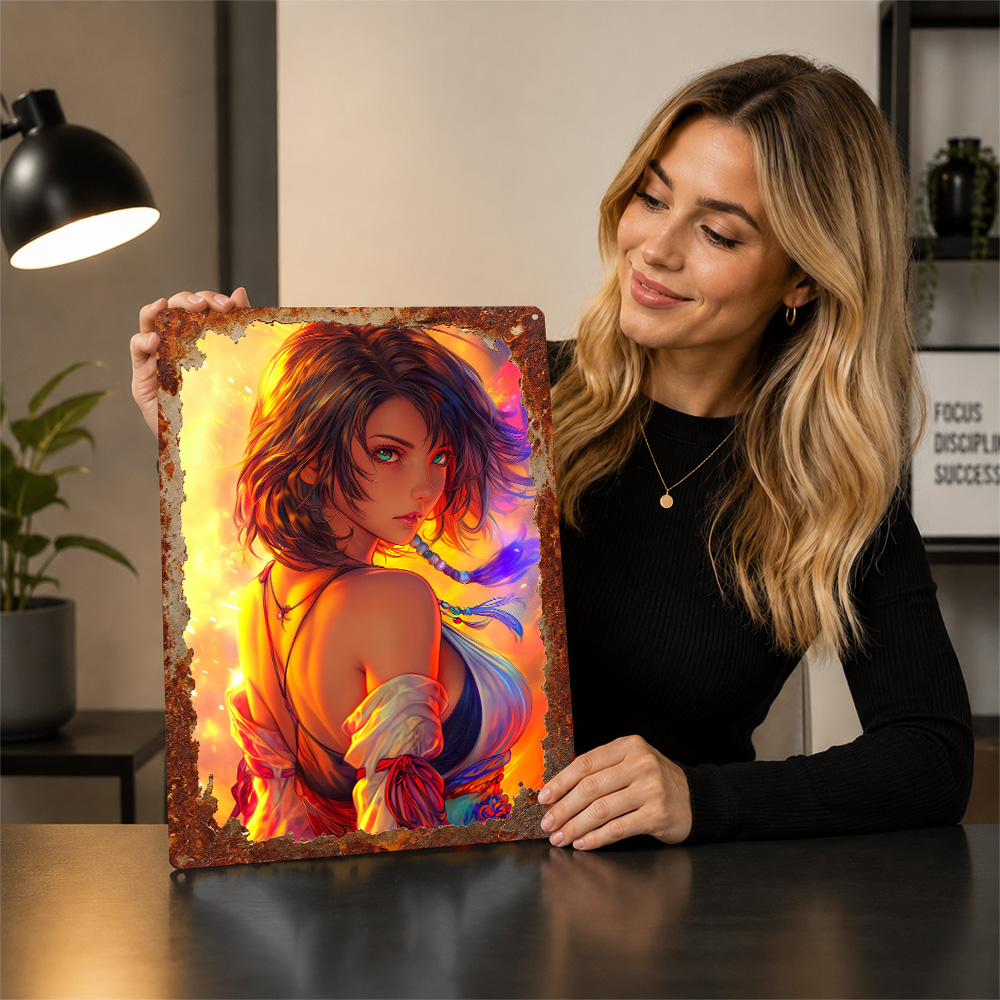 Poster Anime con Ragazza e Sfo - Background Retro Gaming recensione e prezzo
